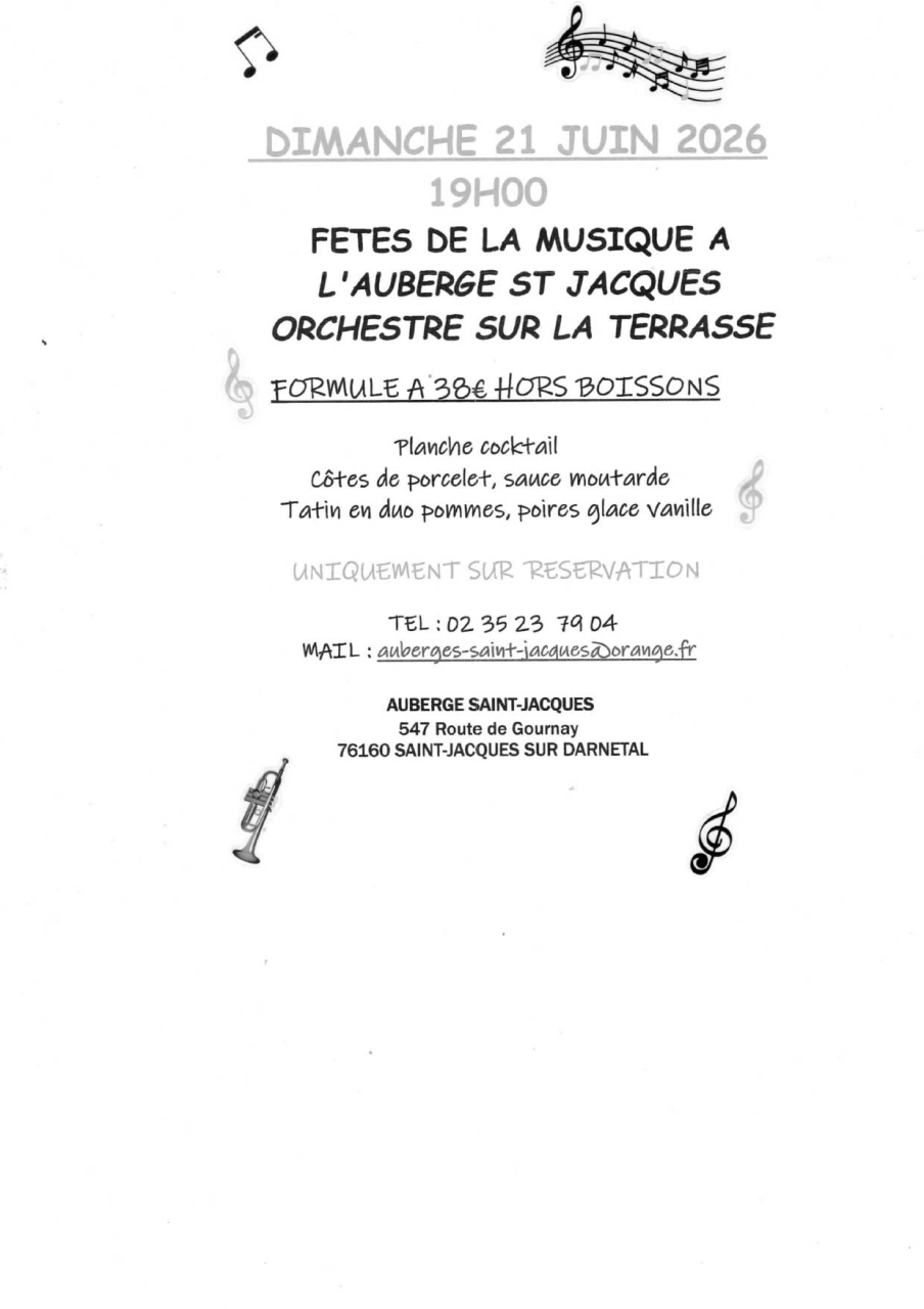 Auberge Saint Jacques - Restaurant Saint-Jacques-sur-Darnetal - bon restaurant SAINT-JACQUES-SUR-DARNETAL